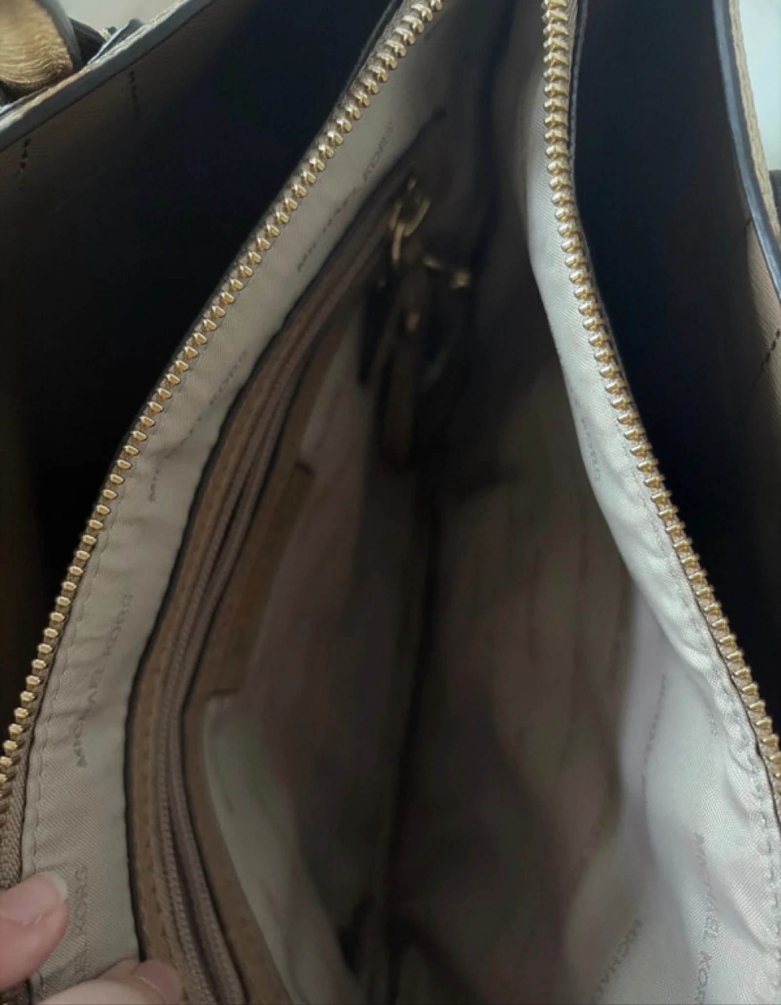 Michael Kors tas van gemêleerd goudkleurig leer – Uitstekende staat – Schouderband + dust bag – photo 11